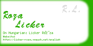 roza licker business card